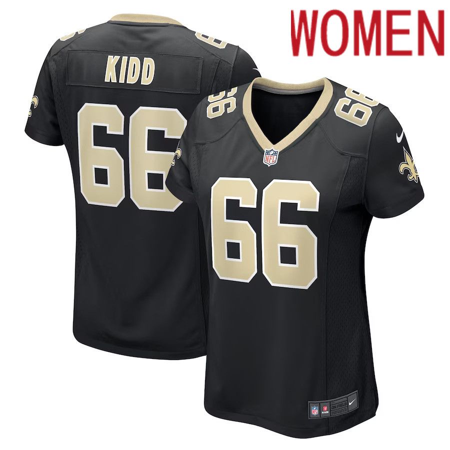 Women New Orleans Saints #66 Lewis Kidd Nike Black Game Player NFL Jersey